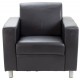 Iceberg Black Leather Reception Armchair